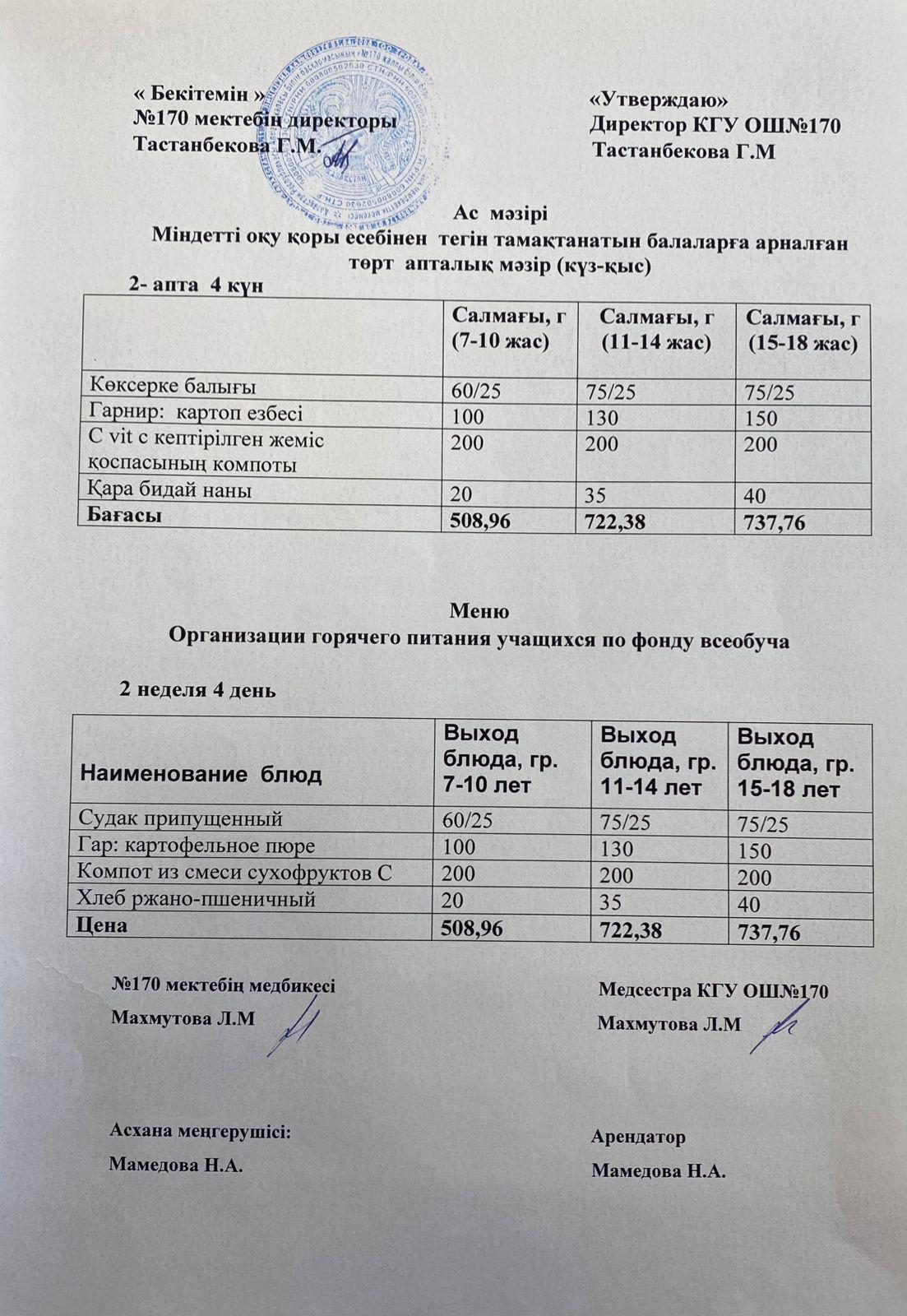 17.11.2022 ас мәзірі