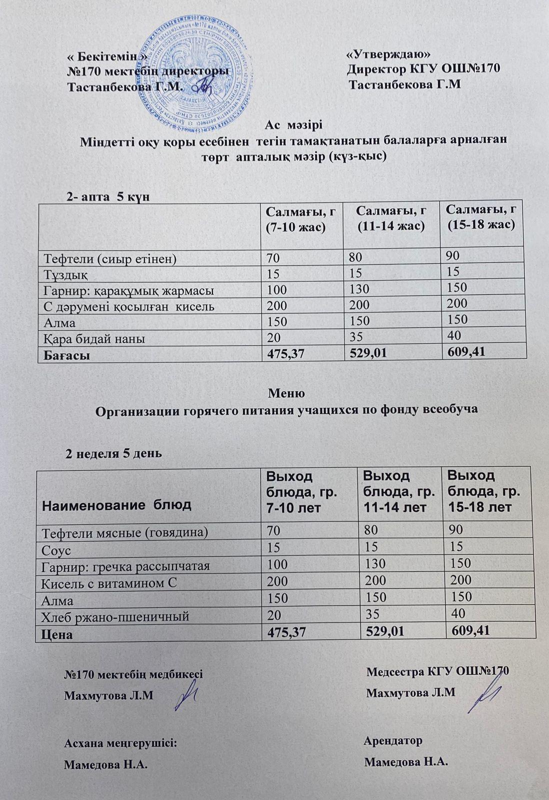 18.11.2022 ас мәзірі